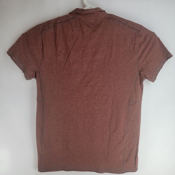 Buckle Mens Size XL Red Burgandy Cotton Spandex Short Sleeve Polo NWT - Picture 6 of 9